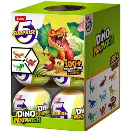 JUGUETE ZURU 5 SURPRISE DINO MIX AND MATCH IN CAPSULE