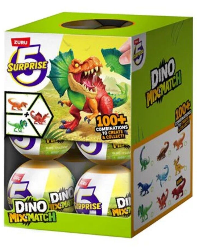 JUGUETE ZURU 5 SURPRISE DINO MIX AND MATCH IN CAPSULE