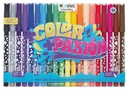 Marcadores Mooving de colores X 20