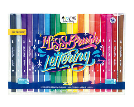 MARCADORES LETTERING MOOVING 20PC