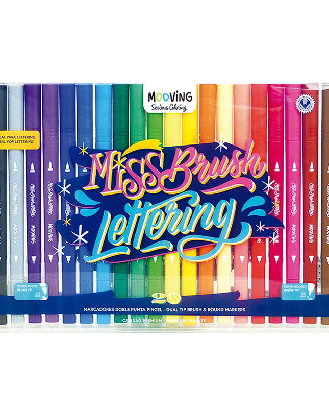 MARCADORES LETTERING MOOVING 20PC