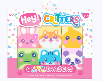 SET DE BORRADORES ANIMALITOS CRITTERS 6 PIZ