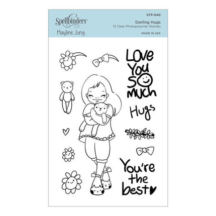 SET DE SELLOS DARLING HUGS - 12 PCS