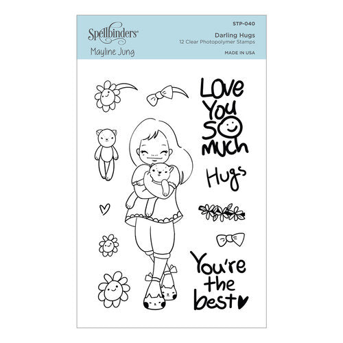 SET DE SELLOS DARLING HUGS - 12 PCS