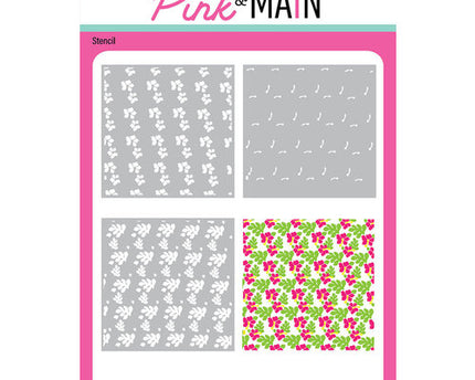 STENCIL HIBISCUS LAYERED - PINK&MAIN