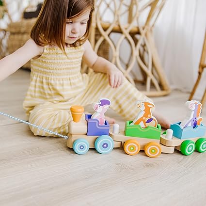 JUGUETE FIRST PLAY ROCKING FARM ANIMALS PULL TRAIN