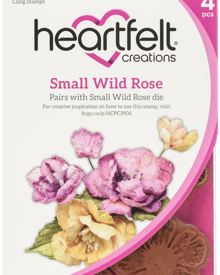 HEARTFELT - SELLOS ADHESIVOS SMALL WILD ROSE 4 PCS