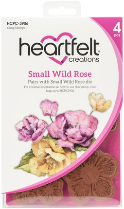 HEARTFELT - SELLOS ADHESIVOS SMALL WILD ROSE 4 PCS