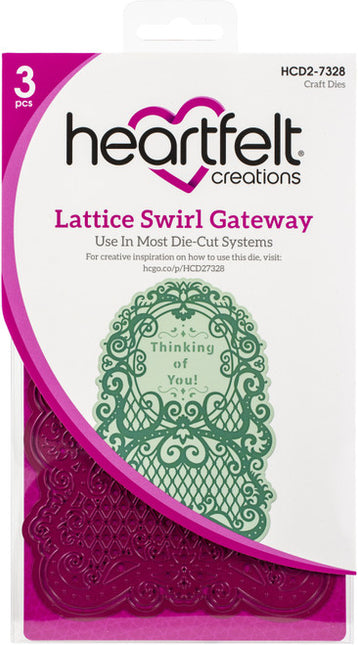 HEARTFELT - CORTE Y RELIEVE - LATTICE SWIRL GATEWAY 3 PCS