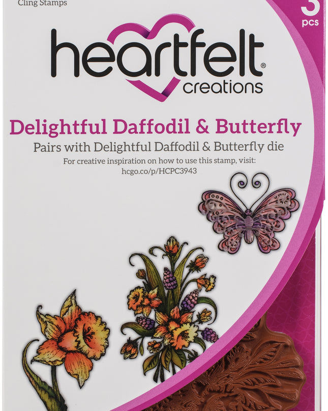 SELLO ADHESIVO DELIGHTFUL DAFFODIL & BUTTERFLY 3 PCS