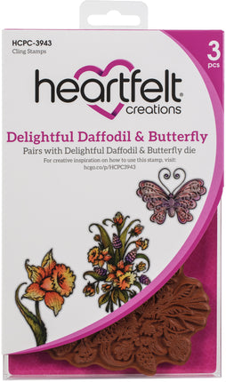 SELLO ADHESIVO DELIGHTFUL DAFFODIL & BUTTERFLY 3 PCS