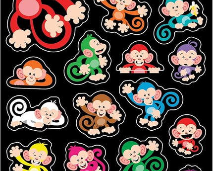 STICKER  COLOR MONKEYS