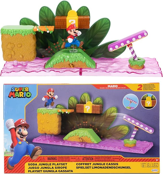 Nintendo Super Soda Jungle Playset incluye figura de Mario