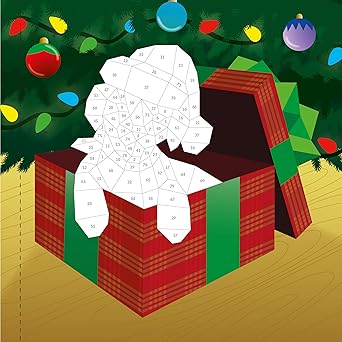 LIBRO PAINT BY STICKER KIDS HOLLY JOLLY CHRISTMAS