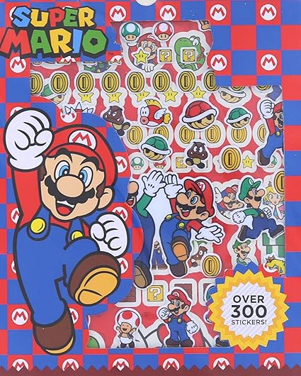 BLOCK MARIO STICKER WITH PUFFY 4HJS