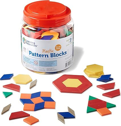 PLASTIC PATTERN BLOCKS 250PC