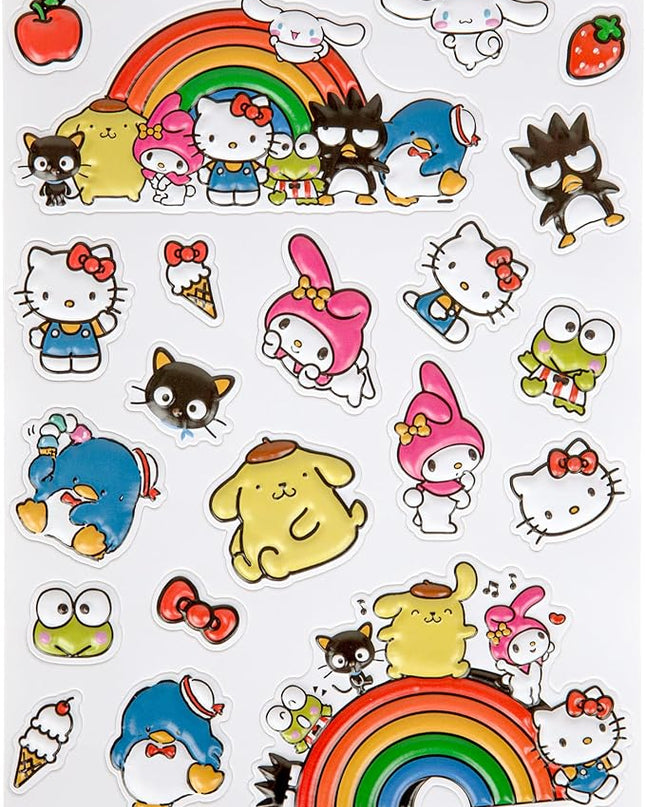 BLOCK HELLO KITTY RED RAISED STICKER