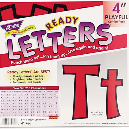 LETRAS  #4 ROJAS PLAYFUL