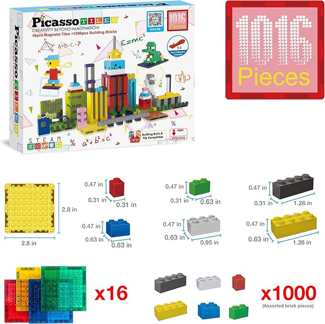 Juego de construcción, 1016 piezas de azulejos magnéticos.. Picasso.