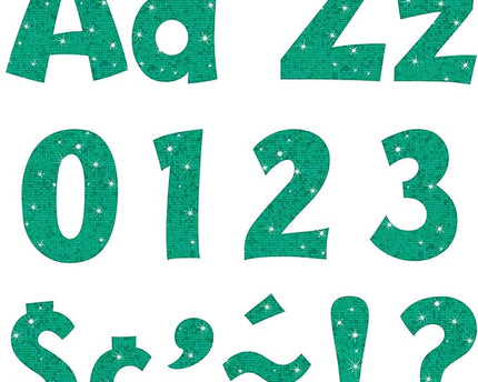LETRAS TEAL SPARKLE #4 PLAYFUL
