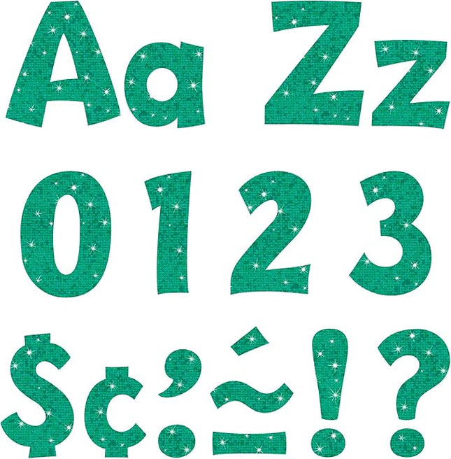 LETRAS TEAL SPARKLE #4 PLAYFUL