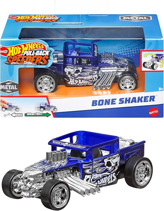 JUGUETE CARRO HOT WHEELS PULL BACK RACERS