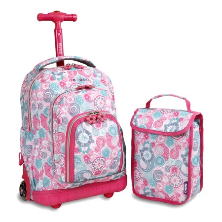 MOCHILA J WORLD C/ RODOS Y LUZ LOLLIPOP BLUE RASPBERRY