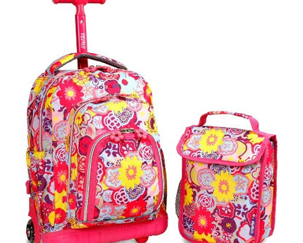 MOCHILA J WORLD C/ RODOS Y LUZ LOLLIPOP POPPY PANSY