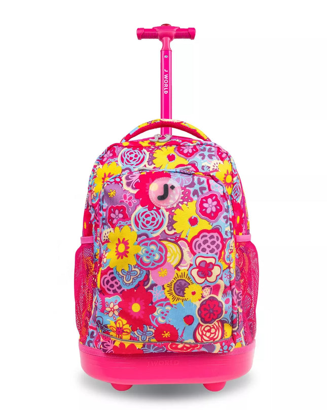 MOCHILA J WORLD C/ RODOS SUNNY POPPY PANSY