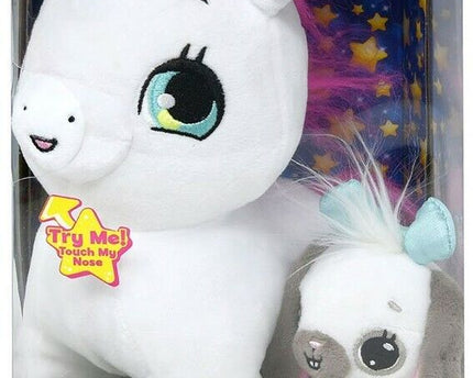 PELUCHE DE 9" PINKY WISH ME UNICORNIO CON MINI UNICORNIO