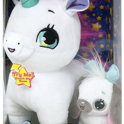 PELUCHE DE 9" PINKY WISH ME UNICORNIO CON MINI UNICORNIO