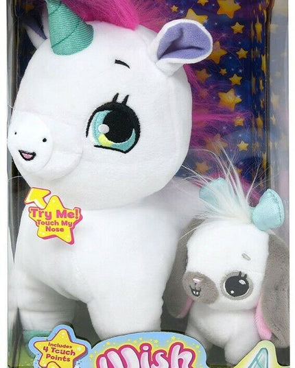 PELUCHE DE 9" PINKY WISH ME UNICORNIO CON MINI UNICORNIO