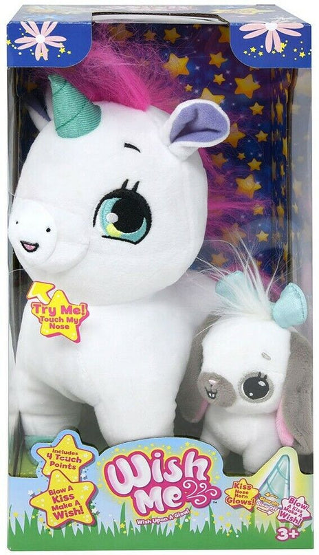 PELUCHE DE 9" PINKY WISH ME UNICORNIO CON MINI UNICORNIO