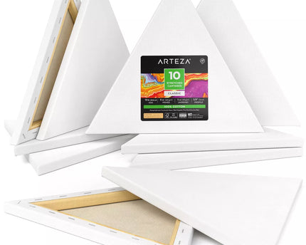 CANVAS CON MARCO DE MADERA TRIANGULAR 12"