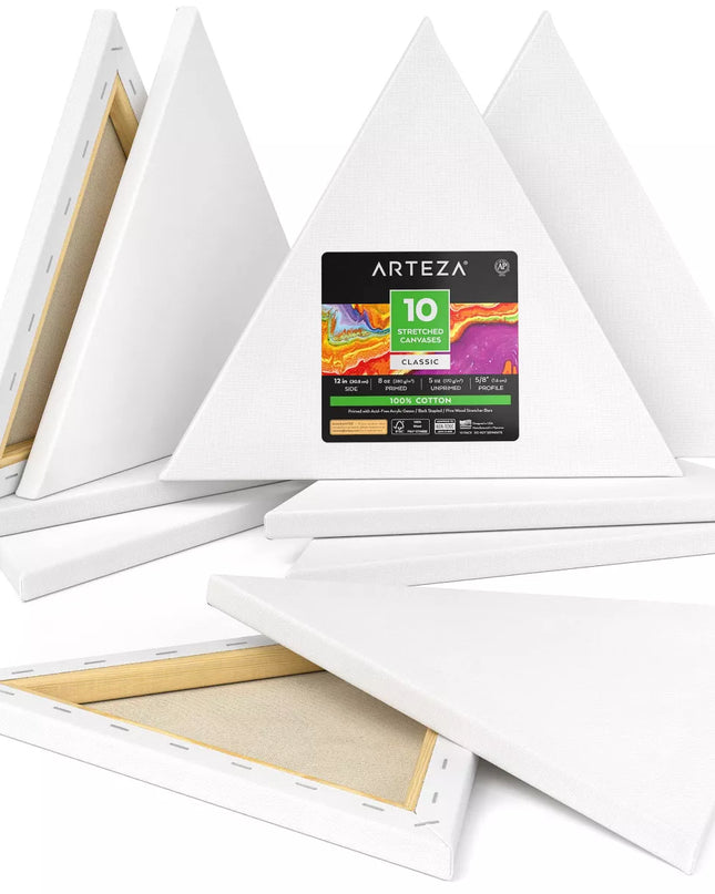 CANVAS CON MARCO DE MADERA TRIANGULAR 12"