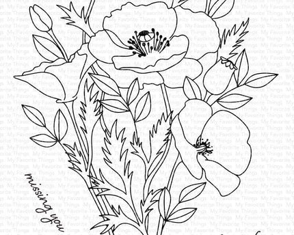 SELLO WILD POPPIES 4X6 - 5 PCS