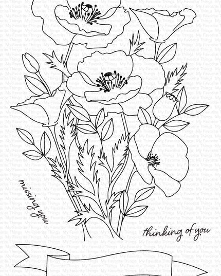 SELLO WILD POPPIES 4X6 - 5 PCS