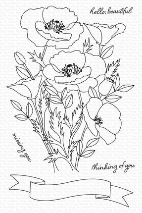 SELLO WILD POPPIES 4X6 - 5 PCS