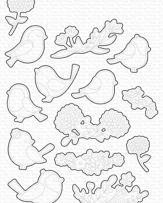 DIE PAJARO CANTOR DE PRIMAVERA 14 PCS - NAMICS