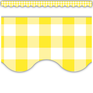 BORDE YELLOW GINGHAM SCALLOPED