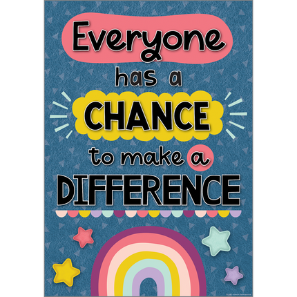 POSTER POSITIVE EVERYONE HAS A CHANCE TO MAKE A DIFFERENCE
