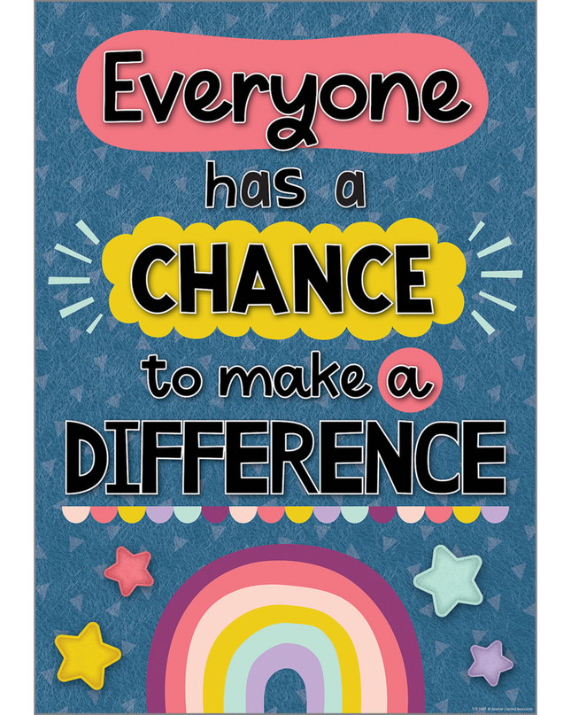 POSTER POSITIVE EVERYONE HAS A CHANCE TO MAKE A DIFFERENCE