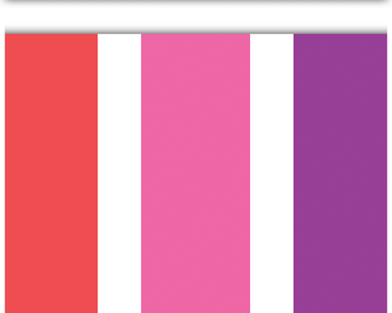BORDER TRIM COLORFUL STRIPES STRAINGHT
