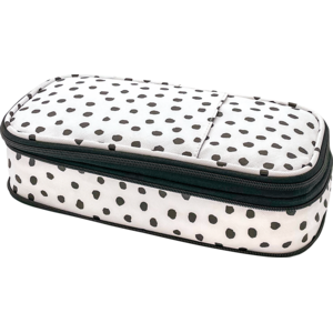 LAPICERA BLACK PAINTED DOTS ON WHITE