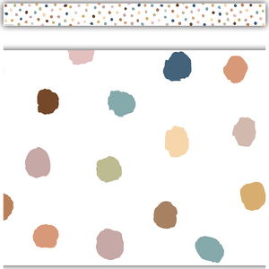 BORDER EVERYONE IS WELCOME PAINTED DOTS STRAIGHT