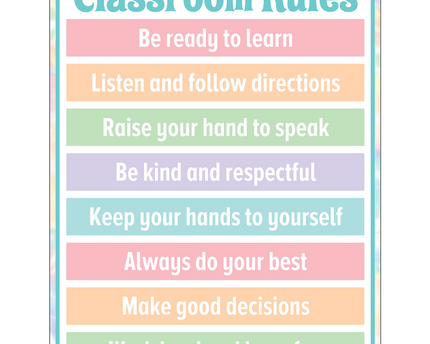 LAMINA PASTEL POP CLASSROOM RULES