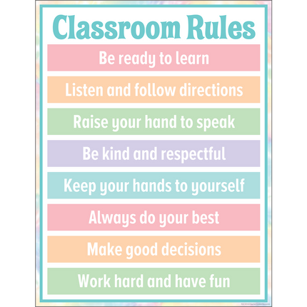 LAMINA PASTEL POP CLASSROOM RULES
