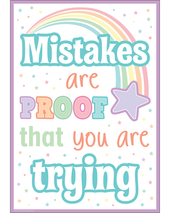 POSTER POSITIVE MISTAKES ARE PROOF THAT YOU ARE TRYING
