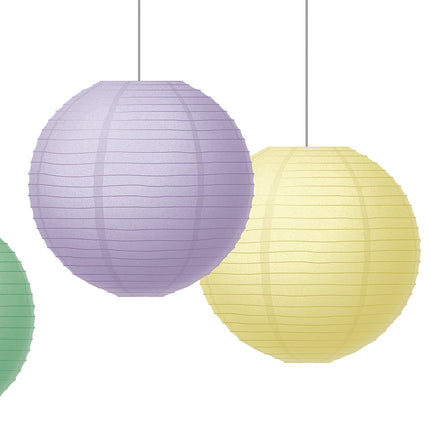 LINTERNAS COLGANTES DE PAPEL PASTEL POP 8"