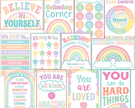 POSTER PEQUEÑO PASTEL POP CALMING STRATEGIES